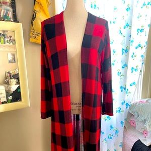 Long Buffalo plaid duster.